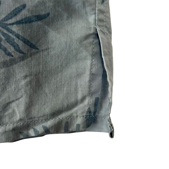 Bruno Fern Print Hawaiian Short Sleeve Shirt Ramie Washable Linen Size XL EUC - Picture 4 of 5